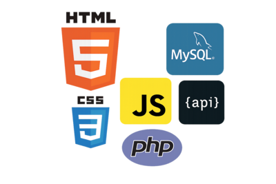 Html, css, JS, MySQL logos